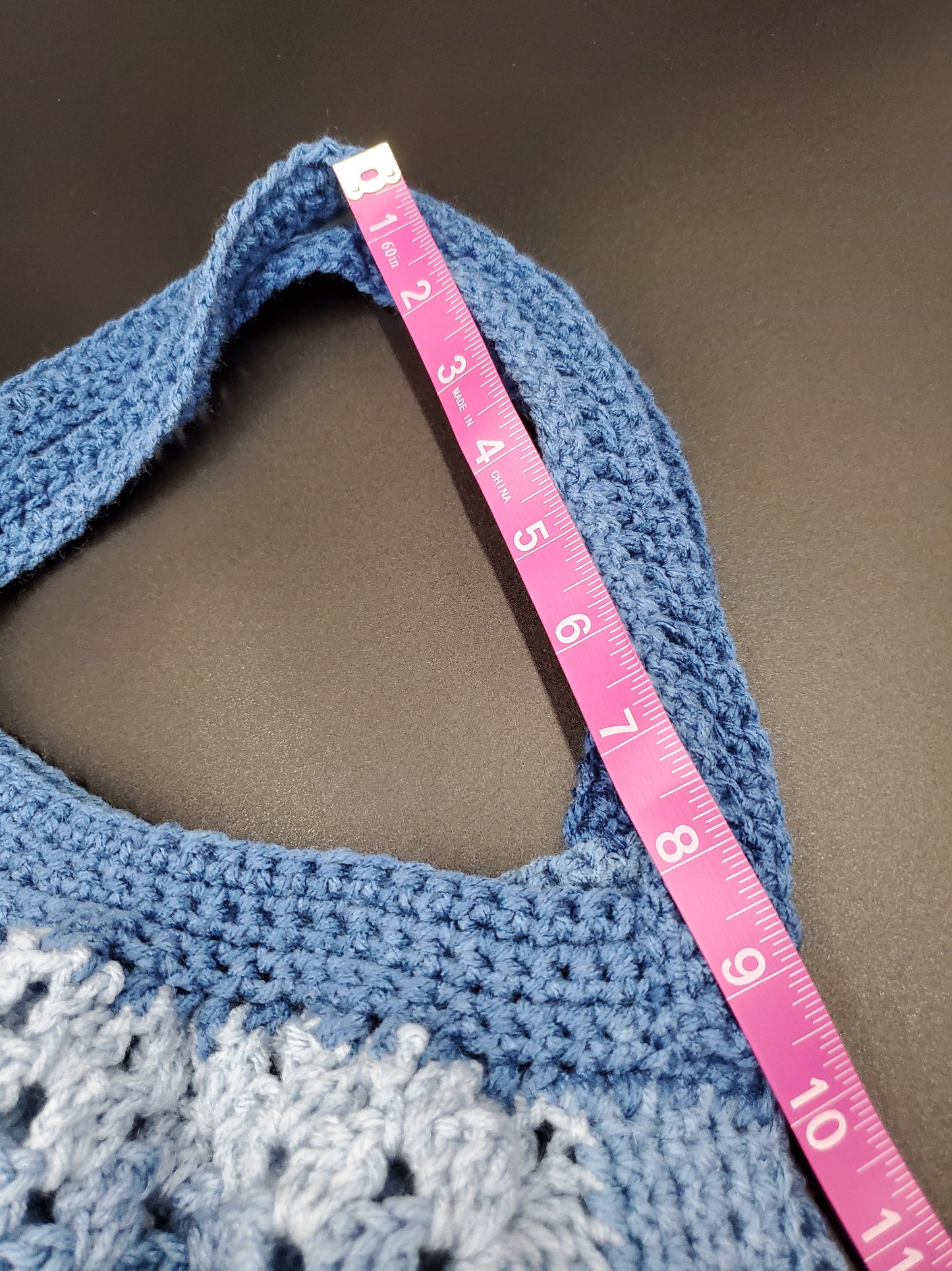 Market Bag / Crocheted Bag / Blue Ombre