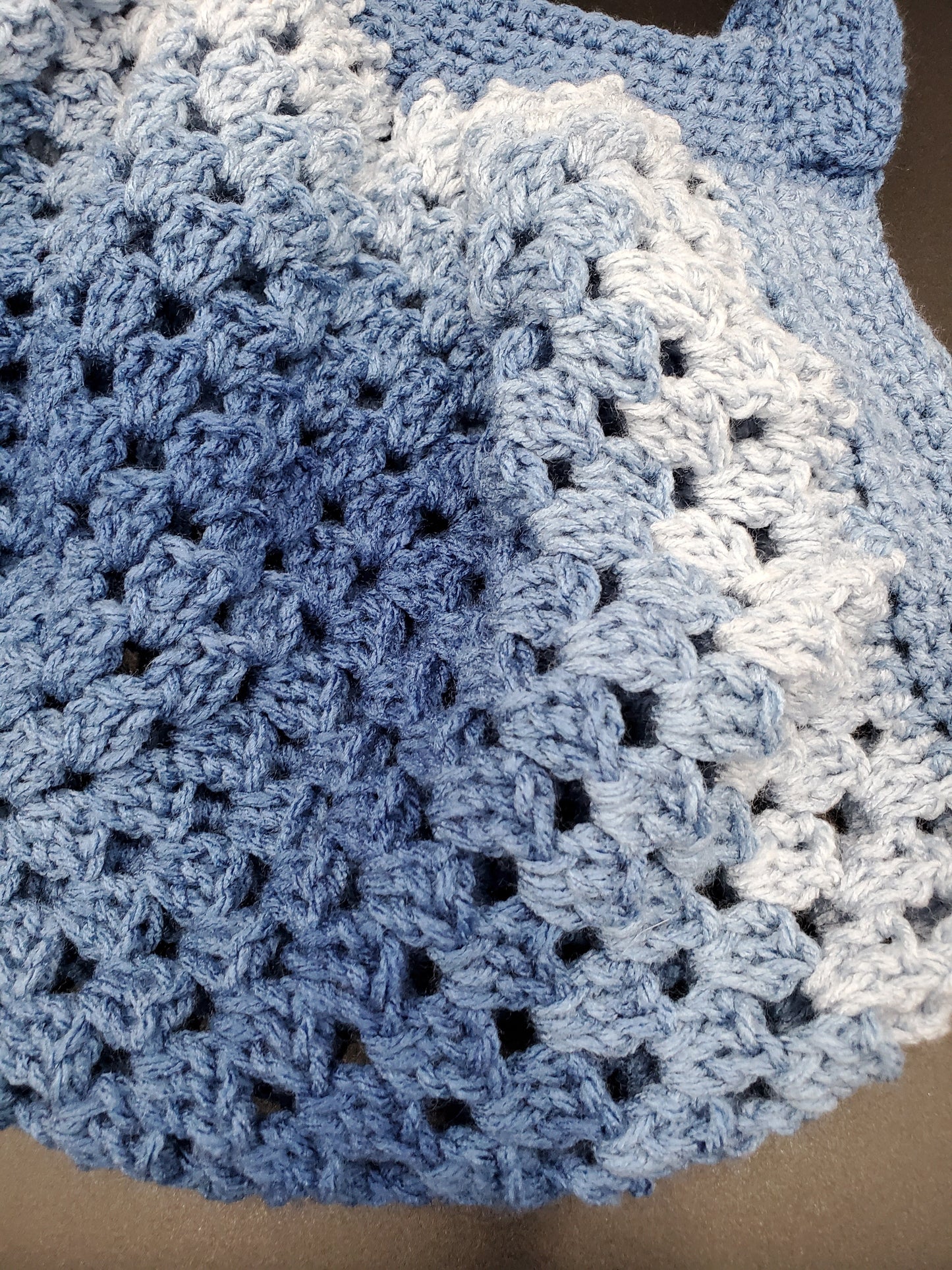 Market Bag / Crocheted Bag / Blue Ombre