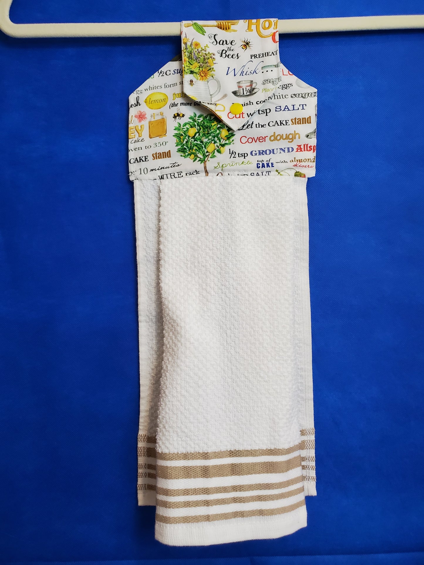 Kitchen Towel / Snap Tab hanging towel / Recipes