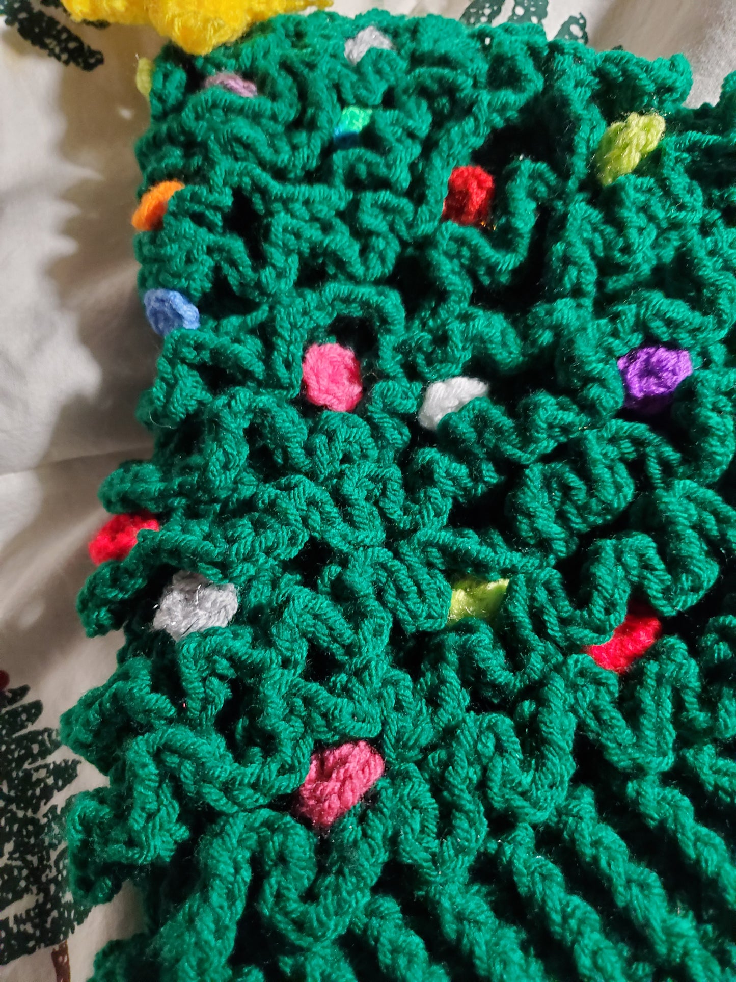 Christmas Tree Hat - crocheted