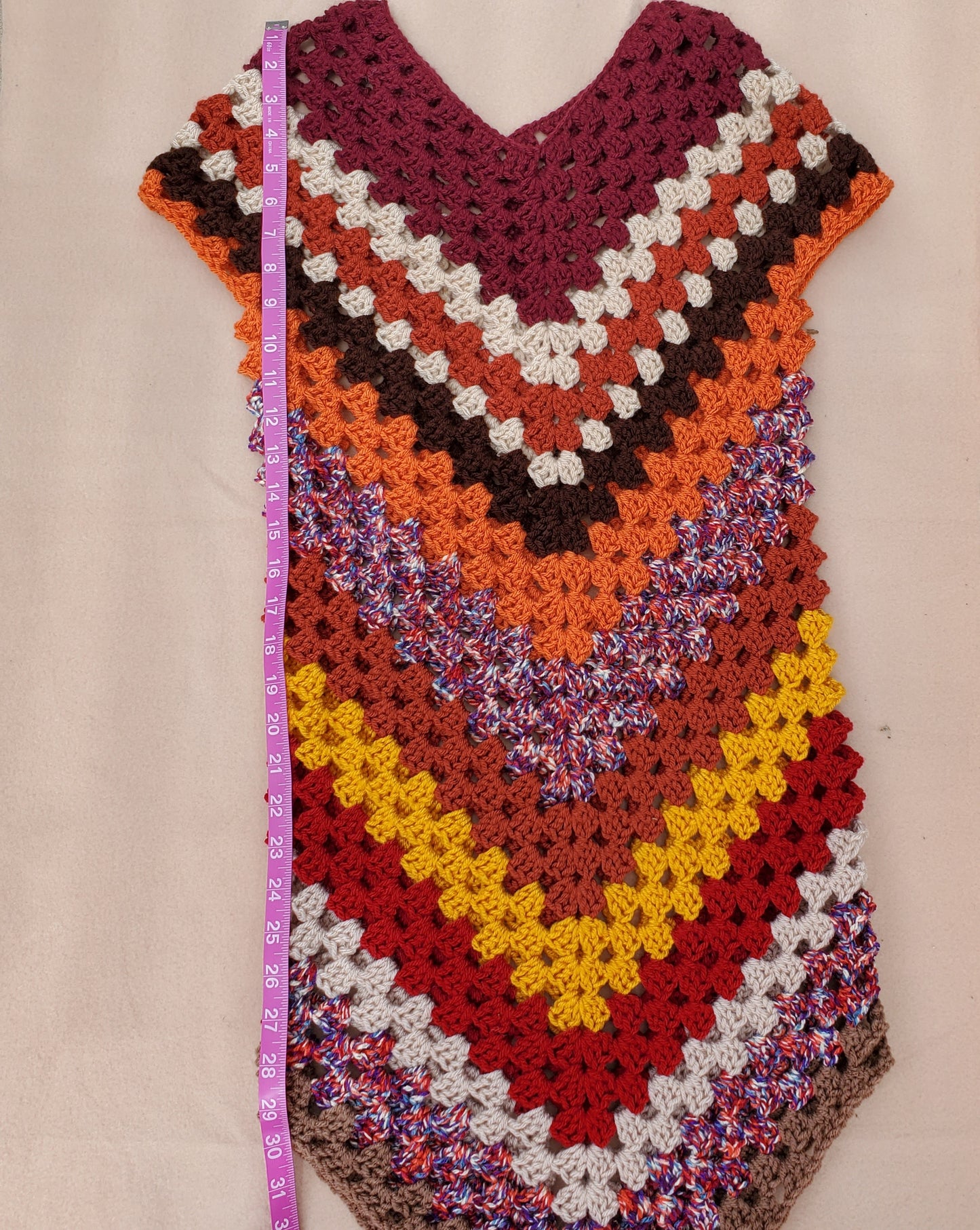 Poncho Dress - Crochet Granny Stitch