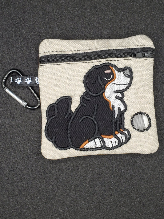 Bernese Mountain Dog - Pet Poo/waste bag holder / Fabric Bag