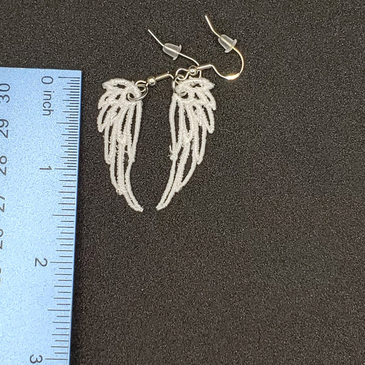 Lace Wings Earrings-French Hook