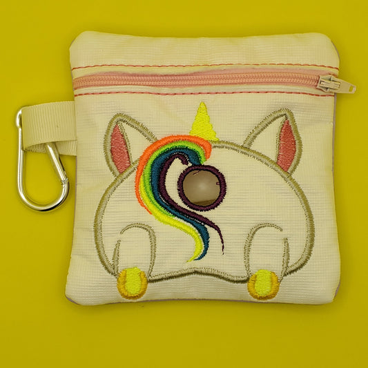 Unicorn Dog Poo bag holder / Neon Tail
