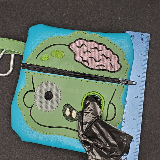 Zombie Dog Poo bag holder / Zombie - Square Bag