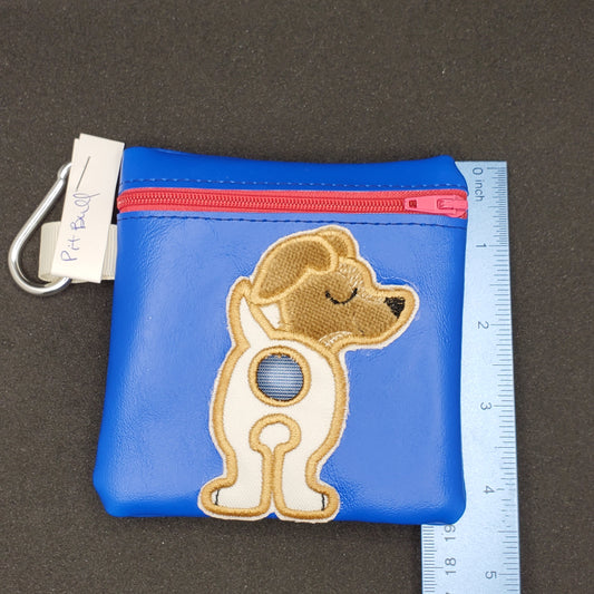 Pitbull Dog Poo bag holder / Pitbull with tan head